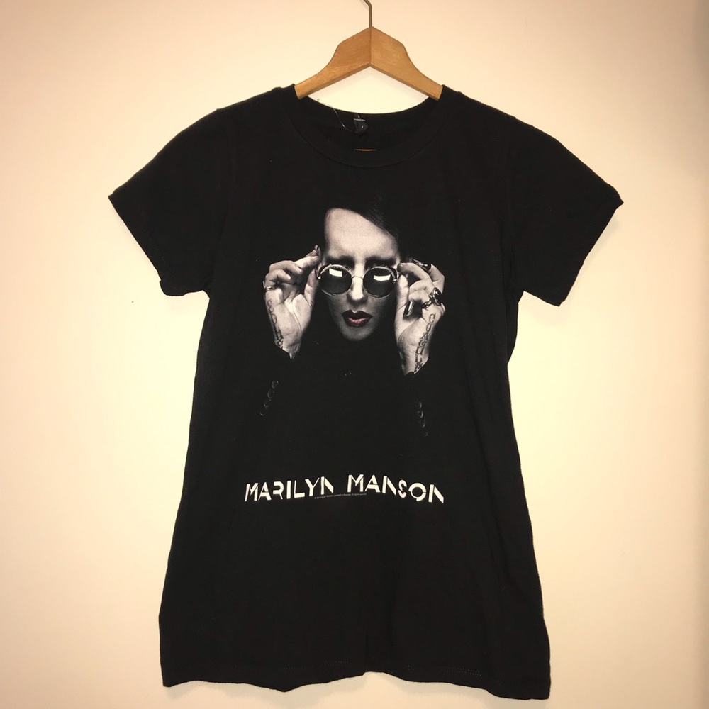 😈MARILYN MANSON FITTED BAND TEE 😈
